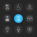 camcoder , camera , video , multimedia , computer , setting , eps icons set vector