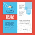 Camcoder Company Brochure Title Page Design. Company profile, annual report, presentations, leaflet Vector Background