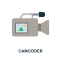 Camcoder icon. Simple element from blogging collection. Creative Camcoder icon for web design, templates, infographics and more