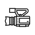 camcoder video production film line icon vector illustration