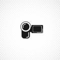 Camcorder camera isolated solid icon