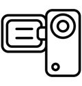 Camcorder, camera Isolated Vector Icon That can be easily edited in any size or modified. Camcorder, camera Isolated Vector Icon Royalty Free Stock Photo