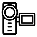 Camcorder, camera Isolated Vector icon which can easily modify or edit