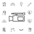 camcorder icon. Detailed set of wedding icons. Premium quality graphic design icon. One of the collection icons for websites, web