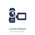 Camcorder icon. Trendy flat vector Camcorder icon on white backg