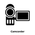 Camcorder icon vector isolated on white background, logo concept