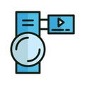 Camcorder Isolated Vector icon which can easily modify or edit Royalty Free Stock Photo