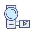 Camcorder Isolated Vector icon which can easily modify or edit Royalty Free Stock Photo
