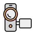 Camcorder Isolated Vector icon which can easily modify or edit Royalty Free Stock Photo
