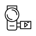 Camcorder Isolated Vector icon which can easily modify or edit Royalty Free Stock Photo