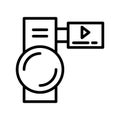 Camcorder Isolated Vector icon which can easily modify or edit Royalty Free Stock Photo