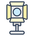 Camcorder light, camera light Isolated Vector Icon That can be easily edited in any size or modified. Royalty Free Stock Photo