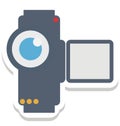 Camcorder, movie, camera Vector Icon editable