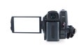 Camcorder with open lcd display Royalty Free Stock Photo