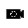 Camcorder sign. Filming. Flat vector icon isolated on white background