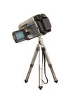 Camcorder on a tripod Royalty Free Stock Photo