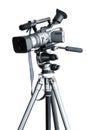 Camcorder on a tripod Royalty Free Stock Photo