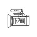 Camcorder vector icon,Side view of Camera,Flat design