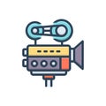 Color illustration icon for Camcorders, movie and video Royalty Free Stock Photo