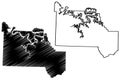 Camden County, Missouri U.S. county, United States of America, USA, U.S., US map vector illustration, scribble sketch Camden map