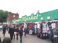 THe Camden market with tourists shopping outdoor london UK