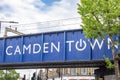 Camden Town Welcome bridge, famous neighbornhow of alternative culture shops Royalty Free Stock Photo