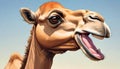 Camel Arabian dromedary funny face portrait