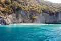 Camel Beach Turkish: Deve Plaji in Oludeniz. Fethiye, Mugla, Turkey. Royalty Free Stock Photo