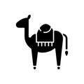 Camel black glyph icon Royalty Free Stock Photo