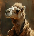 a camel with brown hair Royalty Free Stock Photo