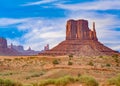 Camel Butte is a giant sandstone formation in the Monument valley Royalty Free Stock Photo