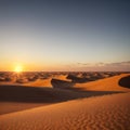 A camel caravan is on a sand dune. Royalty Free Stock Photo