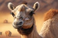 Camel close face portrait