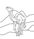 Camel coloring page Royalty Free Stock Photo