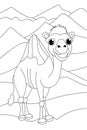 Camel Coloring Page For Kids Royalty Free Stock Photo