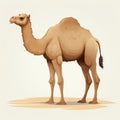 Cute Camel Silhouette Vector Illustration Royalty Free Stock Photo