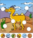 A camel in a desert. Complete the puzzle and find the missing pa