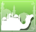 Camel And Dome Mosque Silhouette