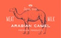 Camel, dromedary. Template Label