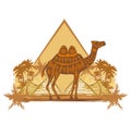 Camel in egypt desert - banner