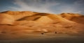 Camel in Empty Quarter Desert Dunes at Liwa, Abu Dhabi, United Arab Emirates