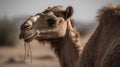 Camel in front of pyramids. Travel Concept. Background with a copy space. Royalty Free Stock Photo