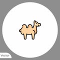 Camel vector icon sign symbol Royalty Free Stock Photo