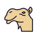 Camel Isolated Vector icon that can be easily modified or edited Royalty Free Stock Photo