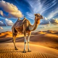 camel in hot desert beautifu