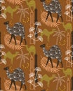 Camel pattern flat color design