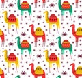 Camel pattern flat color design