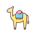 Camel RGB color icon Royalty Free Stock Photo