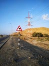 Camel road sign , Oman , Middle East