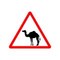 camel road sign vector Royalty Free Stock Photo